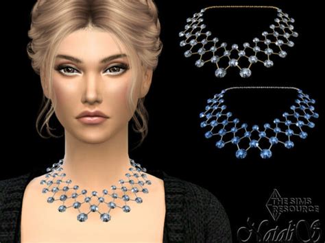 Crystal Mesh Necklace By Natalis Cc The Sims