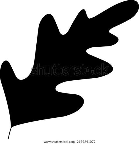 Oak Leaf Silhouette On White Background Stock Vector Royalty Free