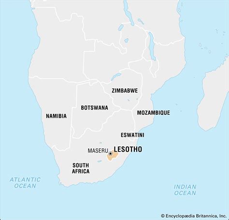 Lesotho Capital Map Flag Population Language And People Britannica