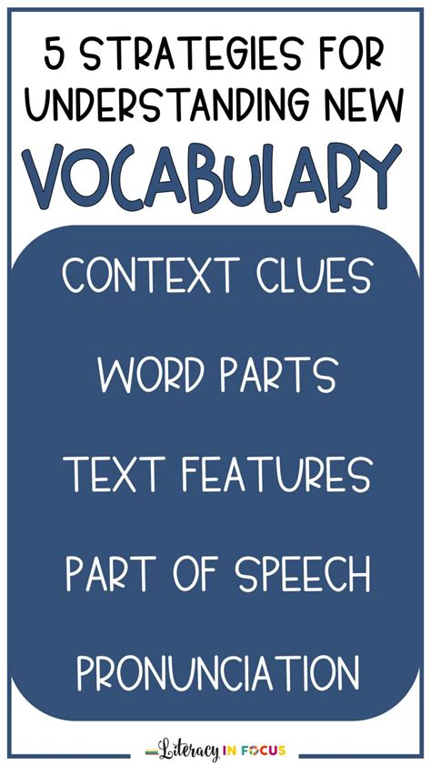 5 Strategies For Understanding New Vocabulary Literacy In Focus