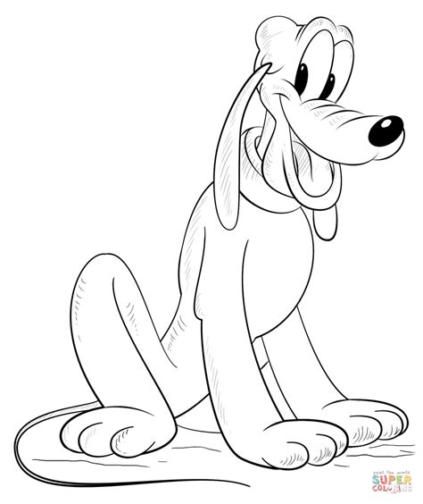 Pluto The Dog Coloring Page Free Printable Coloring Pages