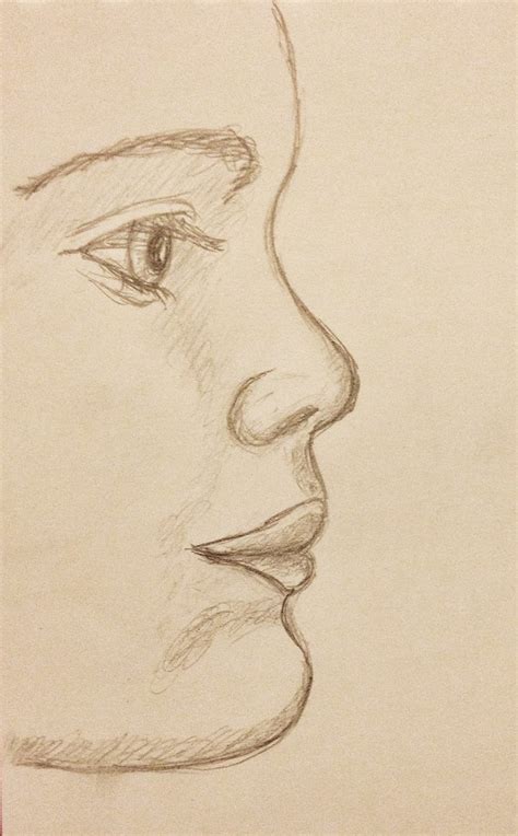 A Childs Profile Side Profile Sketch Of My Son Pencil Flickr