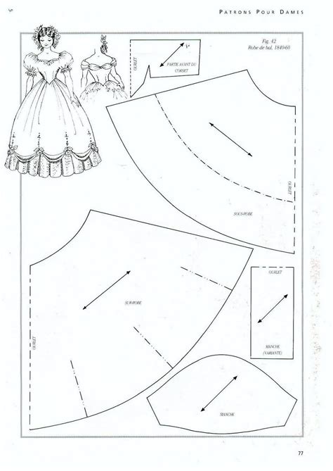 Template Beginner Printable Barbie Clothes Patterns