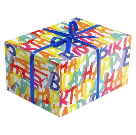 The Packaging Source Wholesale T Wrap Rainbow Birthday T Wrap