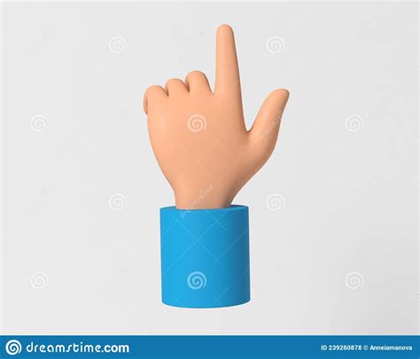 The Hand Gesture The Finger Shows Or Presses Stock Illustration