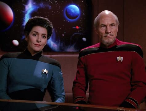 Marina Sirtis And Patrick Stewart In Star Trek The Next Generation 1987 Star Trek 4 Prime