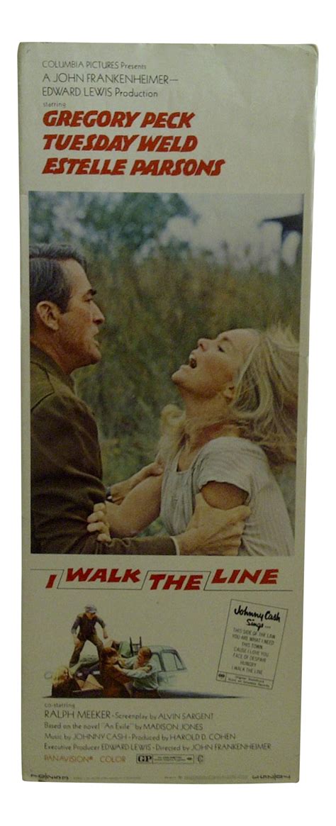 Johnny cash (joaquin phoenix) forms an enduring bond with june carter (reese witherspoon) and struggles with drug addiction on the way to mu. Vintage Movie Poster "I Walk the Line" Gregory Peck - 1970 ...