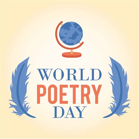 World Poetry Day Logo Icon Background Vector Illustration 622858