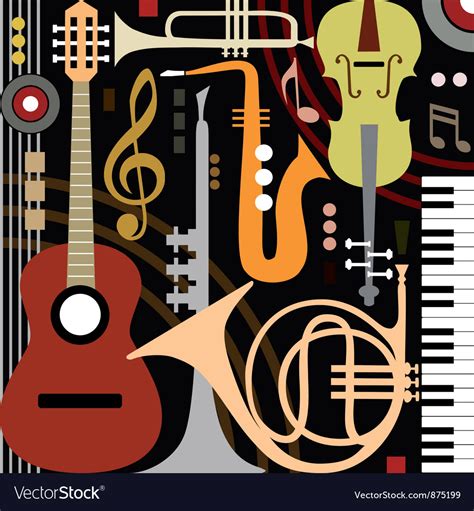 Abstract Musical Instruments Royalty Free Vector Image