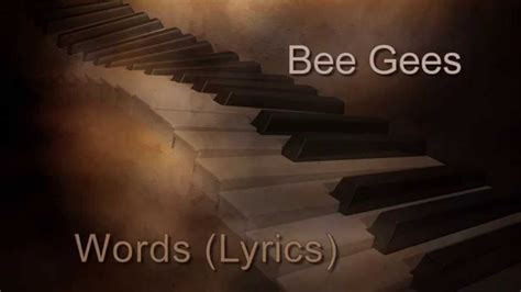 Bee Gees Words Lyrics Youtube