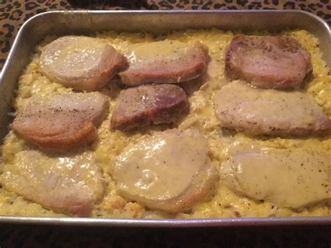 Countrified Hicks Baked Pork Chops And Rice