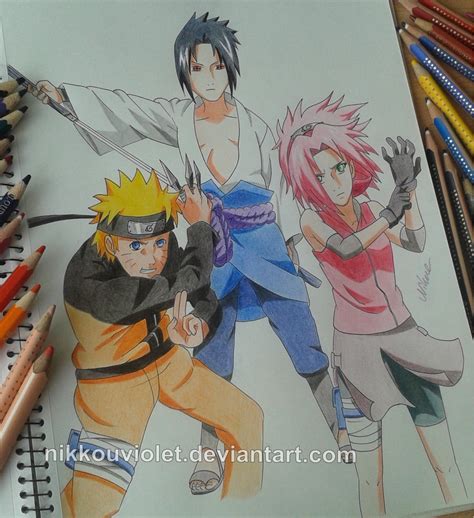 Naruto Sasuke And Sakura 2 By Nikkouviolet On Deviantart