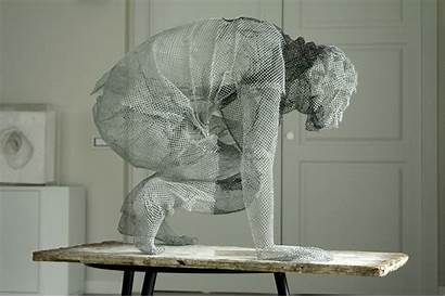 Wire Sculptures Mesh Edoardo Figurative Creative Tresoldi