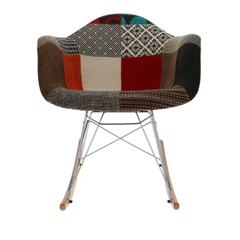 This fantastic modern rocking chair comes in 24 different colours so no matter what colour scheme in whichever room you make your chair extra comfortable and stylish with our eames style seat pads. Eames rocking chair RAR Patchwork | Popfurniture.com
