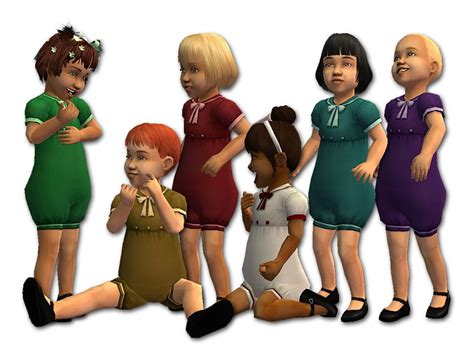 Mod The Sims Tied With A Bow The Sims 2 Toddler Female Everyday Wear