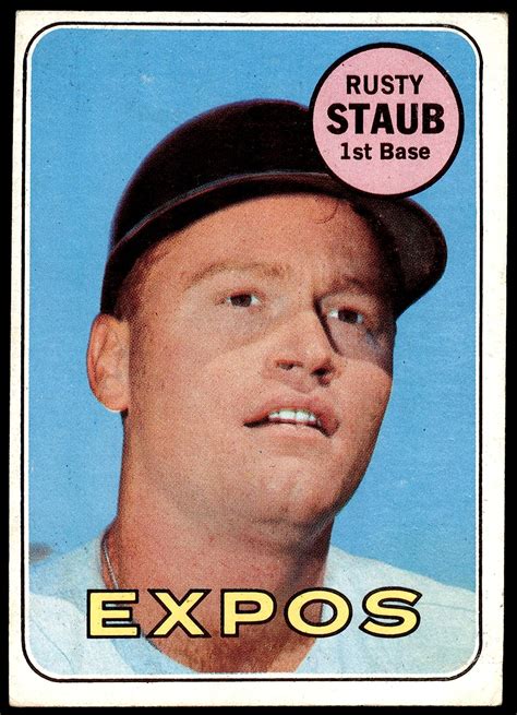 1969 Topps 230 Rusty Staub Montreal Expos Baseball Card
