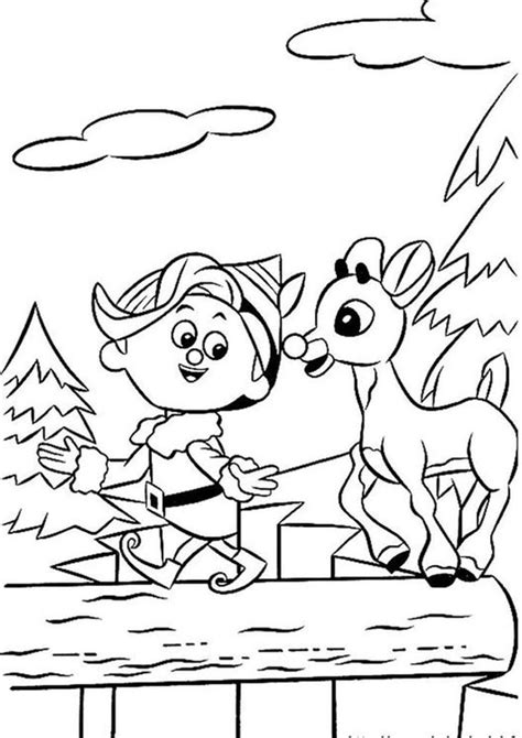 Rudolph The Red Nosed Reindeer Coloring Pages Çizimler