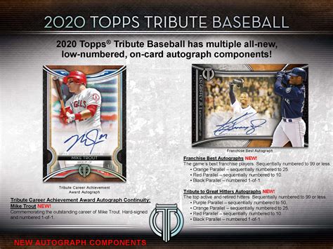 Check spelling or type a new query. 2020 Topps Tribute Baseball Cards - The FIRST Premium Release of 2020