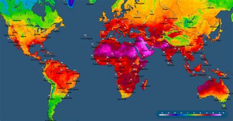 TecnologÍa Mapa Interactivo De Temperatura A Escala Mundial