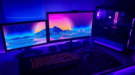 Gaming Setup Pink And Blue - layaranathali