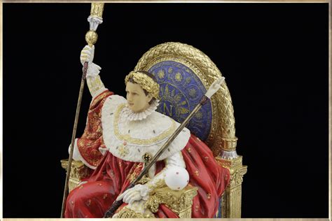 Then emperor of the french. Napoleon on the imperial throne in colour