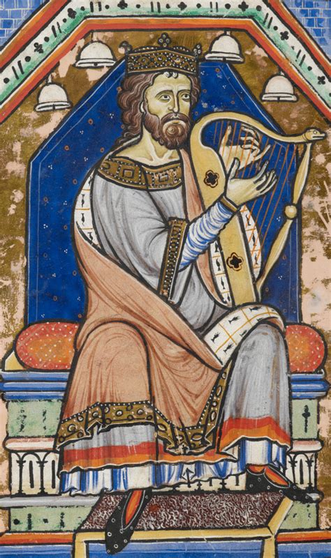 King David Playing The Harp By Anonymous British Library