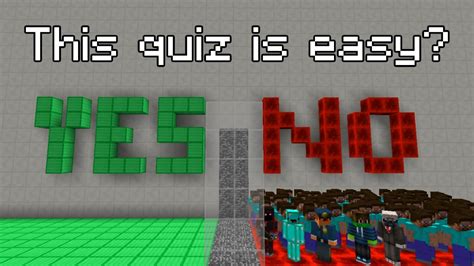 Worlds Easiest Minecraft Quiz For Youtube