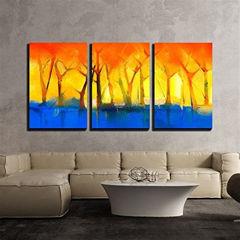 Wall26 3 Piece Canvas Wall Art Abstract Colorful Oil Painting