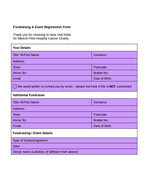 Free 14 Sample Event Registration Forms In Pdf Word Excel