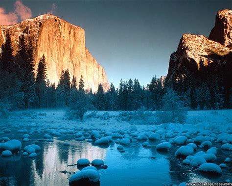 Natural Backgrounds El Capitan Merced River Merced River Yosemite
