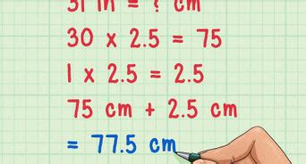 The following is the cm to feet and inches conversion table from 1 cm to 200 cm. 4 Ways to Convert Meters to Feet - wikiHow