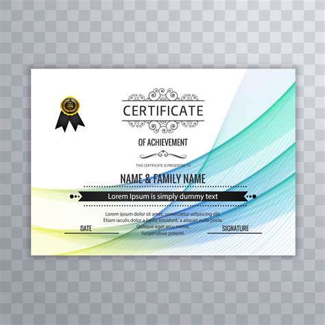 Beautiful Creative Certificate Template Design Vector 258671 Vector Art