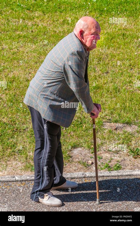 Old Man With Walking Stick High Resolution Stock Photography And Images