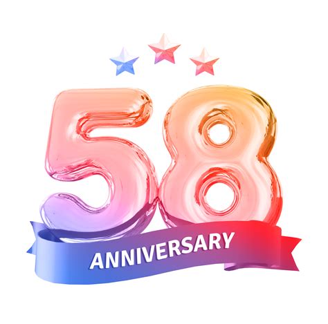 Free Número De Aniversario De 58 Años 11297778 Png With Transparent