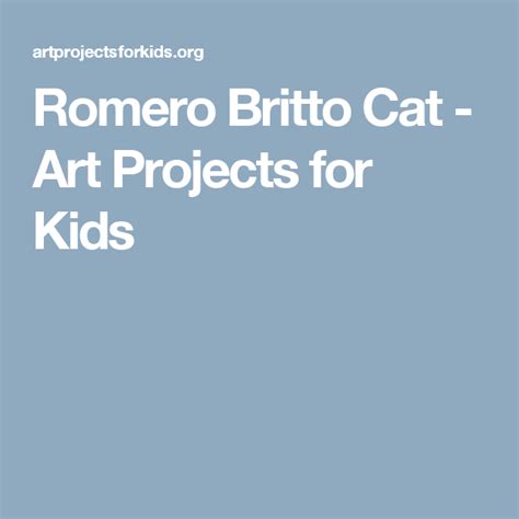 Cat 1993 40x36 by romero britto. Draw a Romero Britto Cat · Art Projects for Kids | Kids ...