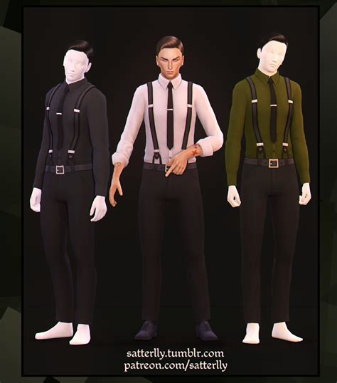Sims 4 Male Suspenders Posts Dopecherryblossomheart