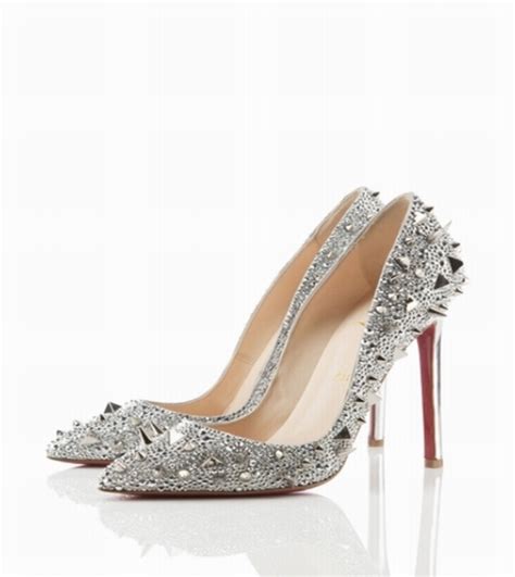 Modern Silver Embellished Wedding Heels Wedding Shoes Blog