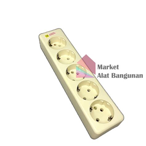 Stop Kontak 5 Lobang TEBAL ARDE Kuningan / Colokan Listrik 5 Lubang