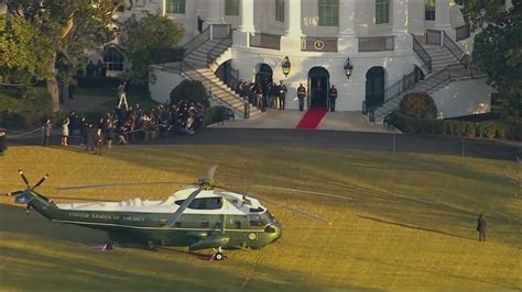 Trump Leaves White House Boards Marine One