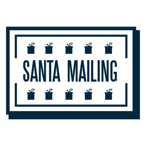Santa Mailing Badge Sticker Transparent Png And Svg Vector File