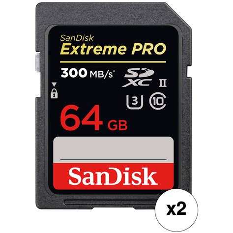 Sandisk 64gb Extreme Pro Uhs Ii Sdxc Memory Card 2 Pack Bandh
