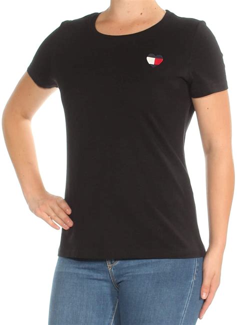 Tommy Hilfiger Tommy Hilfiger Women Embroidered T Shirt Xs Black