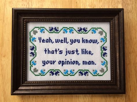 Pattern Funny Subversive Cross Stitch Your Opinion Man The