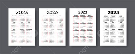 Calendar 2023 Year Set Template Download On Pngtree