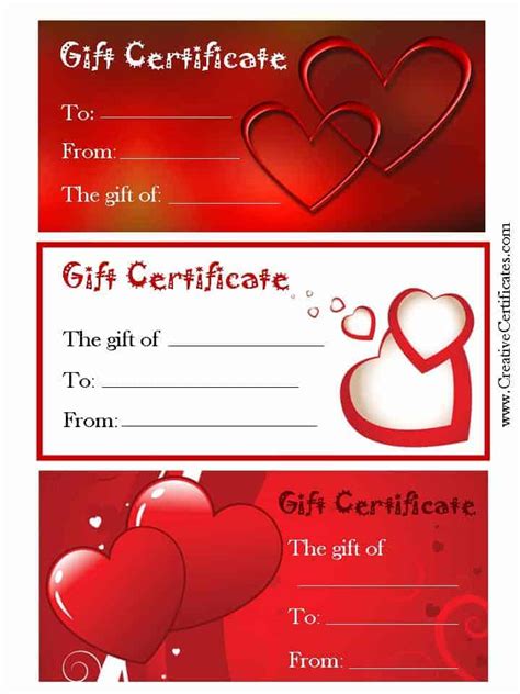 When the fillable certificate is ready you might want to change the award ribbon. Valentine's Gift Certificates
