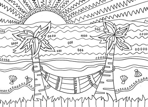 Beach Coloring Pages Beach Scenes And Activities