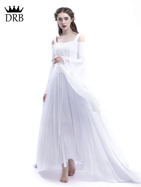 And ivory wedding dresses—well, ivory looks fabulous on just about everybody, especially lighter skin tones, as the warm hue contrasts with cool. White Renaissance Fairy Tale Medieval Wedding Dress ...