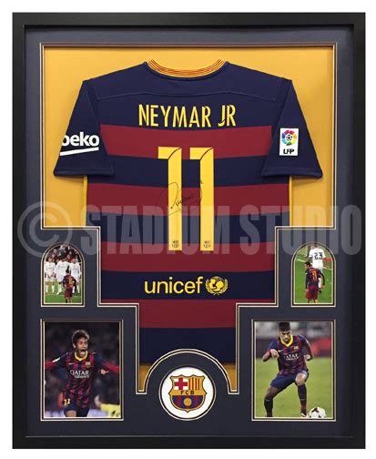 Neymar Jr Autographed Framed Barcelona Jersey The Stadium Studio