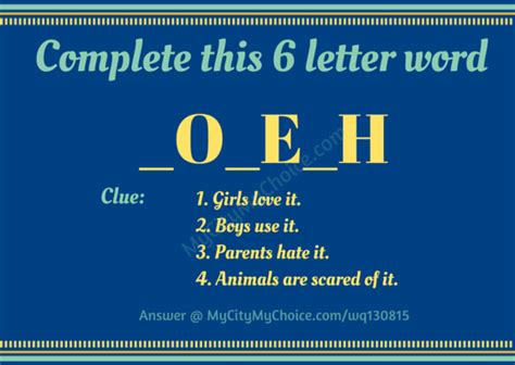 Parents nationwide trust ixl to help their kids reach their academic potential. Complete this 6 letter word | Whatsapp Puzzle