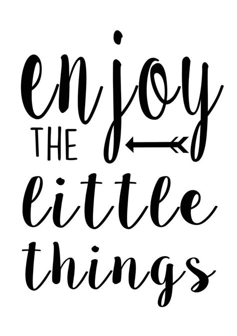 Enjoy The Little Things Printable Black And By Littleprintsstore Black